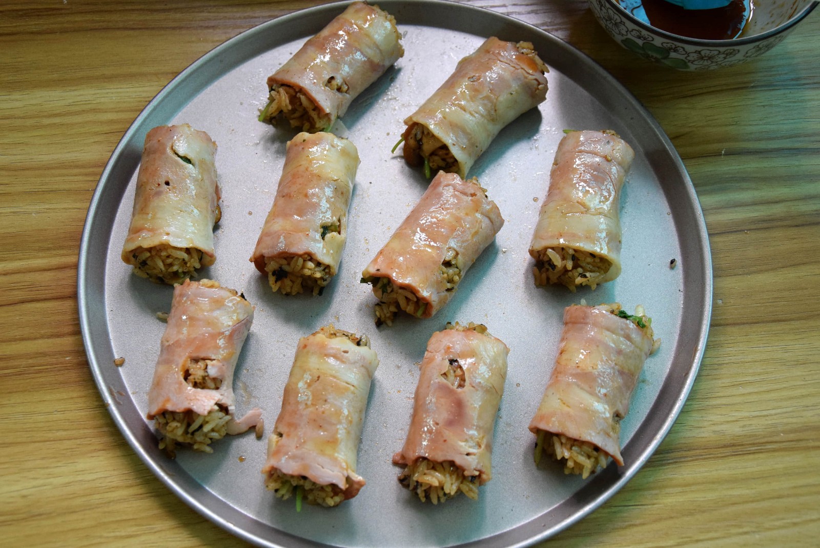 沙茶蘑菇培根飯卷怎么做好吃,沙茶蘑菇培根飯卷的做法步驟