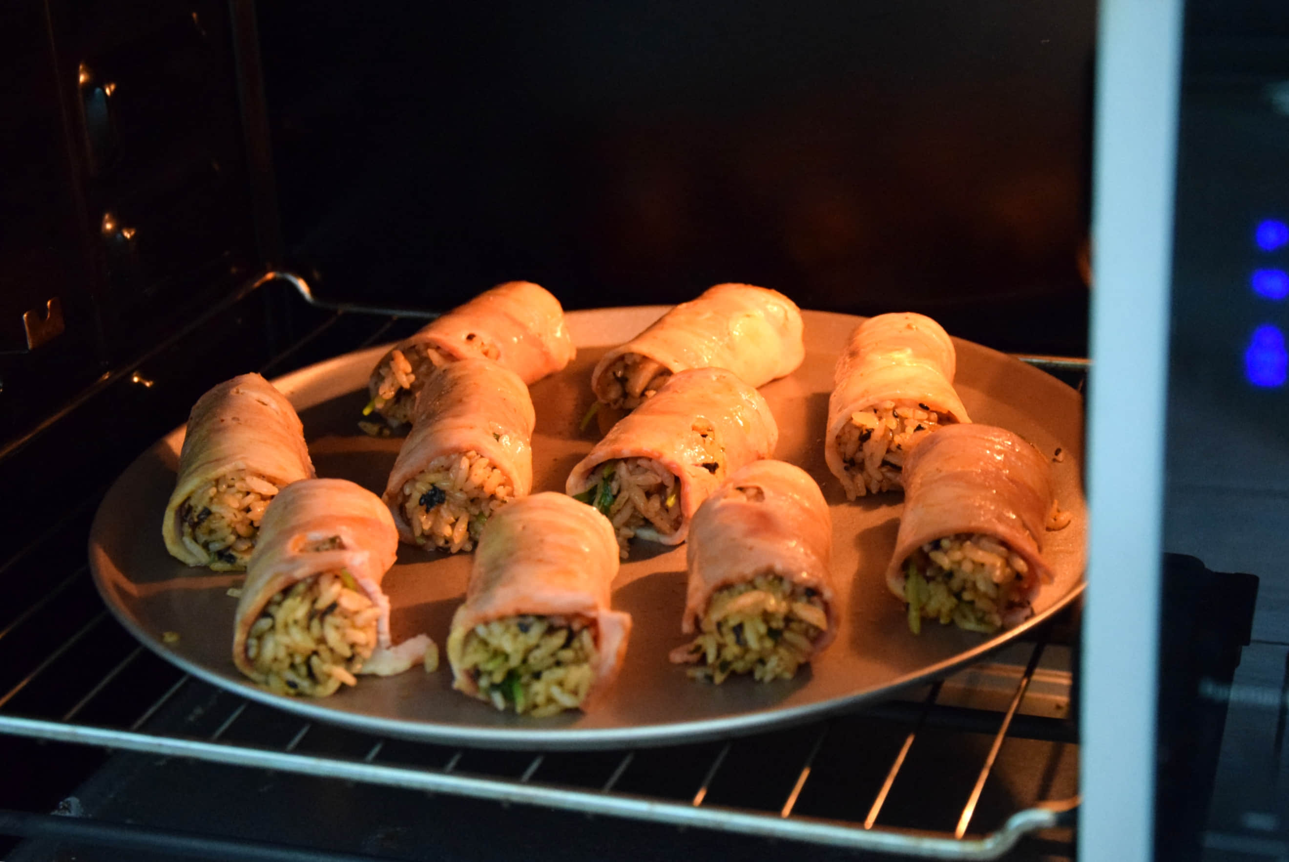 沙茶蘑菇培根飯卷怎么做好吃,沙茶蘑菇培根飯卷的做法步驟