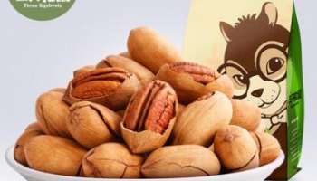 【三只松鼠_碧根果210gx2】休閑零食堅(jiān)果山核桃