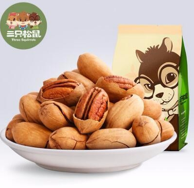 【三只松鼠_碧根果210gx2】休閑零食堅(jiān)果山核桃