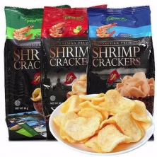 印尼進(jìn)口papatonk啪啪通鮮蝦片原味