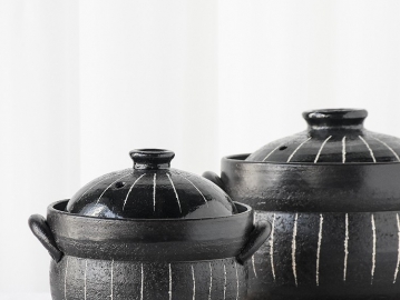 萬(wàn)古燒日本進(jìn)口砂鍋雙層蓋土鍋